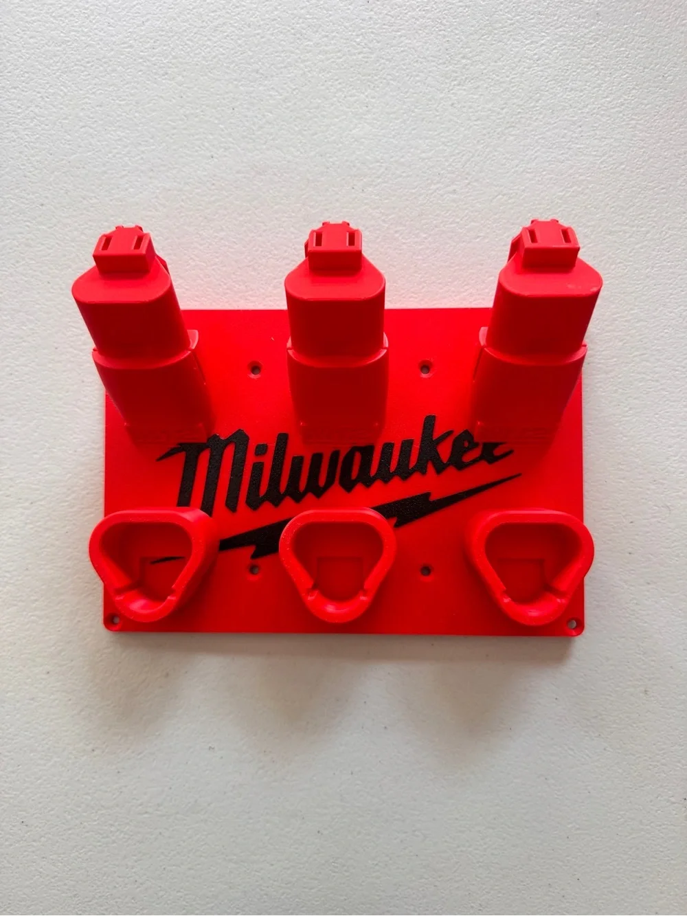 NEW 3D Printed Wall Mount Fits Milwaukee M12 3 Battery 3 Tool Holder organizer